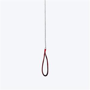 Trixie Chain Dog Leash With Nylon Hand Loop - Red & Black - 1.09 m