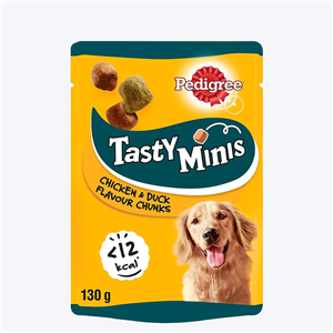 Pedigree Tasty Minis Cubes Adult Dog Treat - Chicken & Duck 130 g