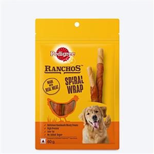 Pedigree Ranchos Spiral Wrap Chicken And Smoky Lamb Dog Treat - 60 gm