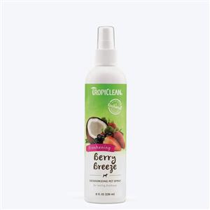 TropiClean Deodorizing Spray for Dogs & Cats - Berry Breeze - 236 ml