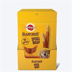 Pedigree Ranchos Spiral Wrap Chicken And Smoky Lamb Dog Treat - 60 gm (Pack Of 12)