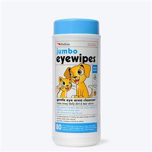 Petkin Jumbo Eyewipes for Dogs and Cats - 80 wipes