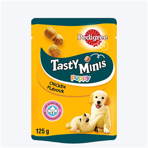 Pedigree Tasty Minis Cubes Puppy Dog Treat - Chicken Flavour 125 g